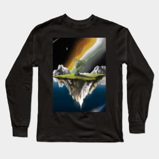 Flying Island Outer Space Long Sleeve T-Shirt